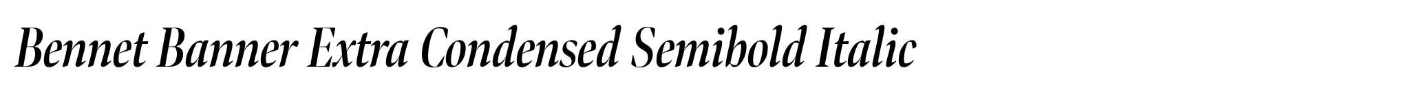 Bennet Banner Extra Condensed Semibold Italic image
